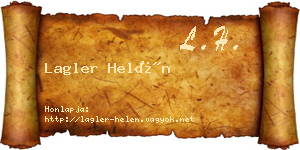 Lagler Helén névjegykártya